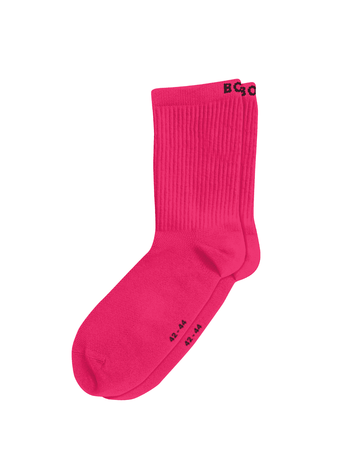 Side view of the pink Performance Socks 3-pack featuring a black logo and breathable microfiber for training. - Image 4