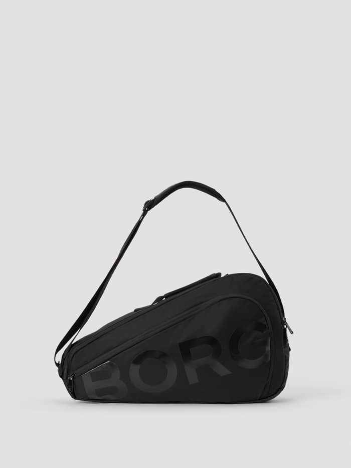 Vue latérale du Ace Padel Bag S - 10 L en Black Beauty (Noir), sac de tennis durable en polyester enduit de TPE.