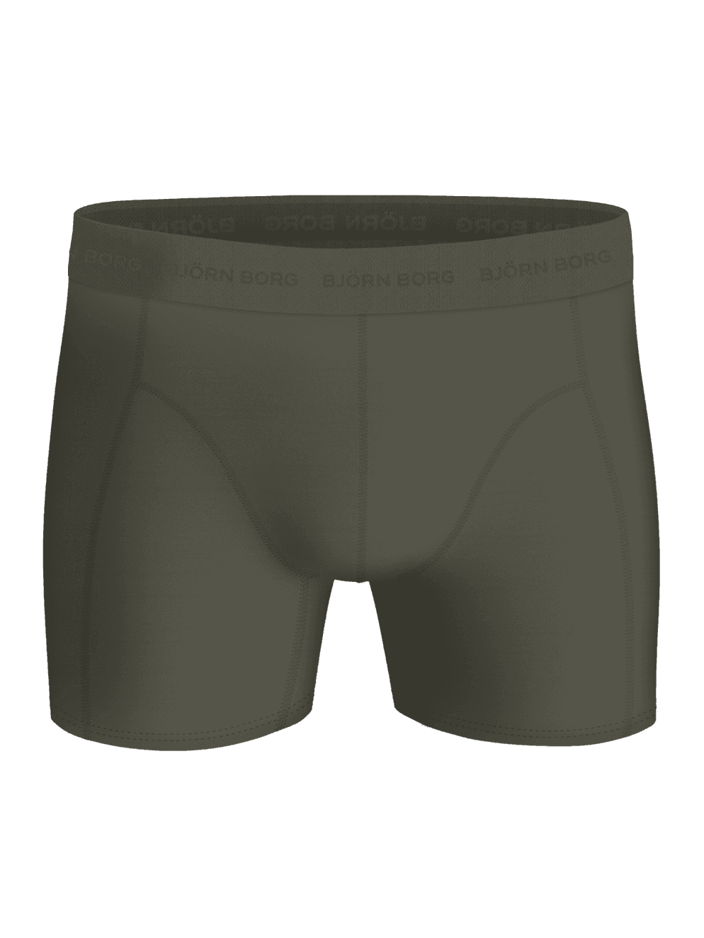 Front view of the green Björn Borg Microfiber Boxers 3-pack, featuring soft microfiber and a tonal logo waistband. - Image 5