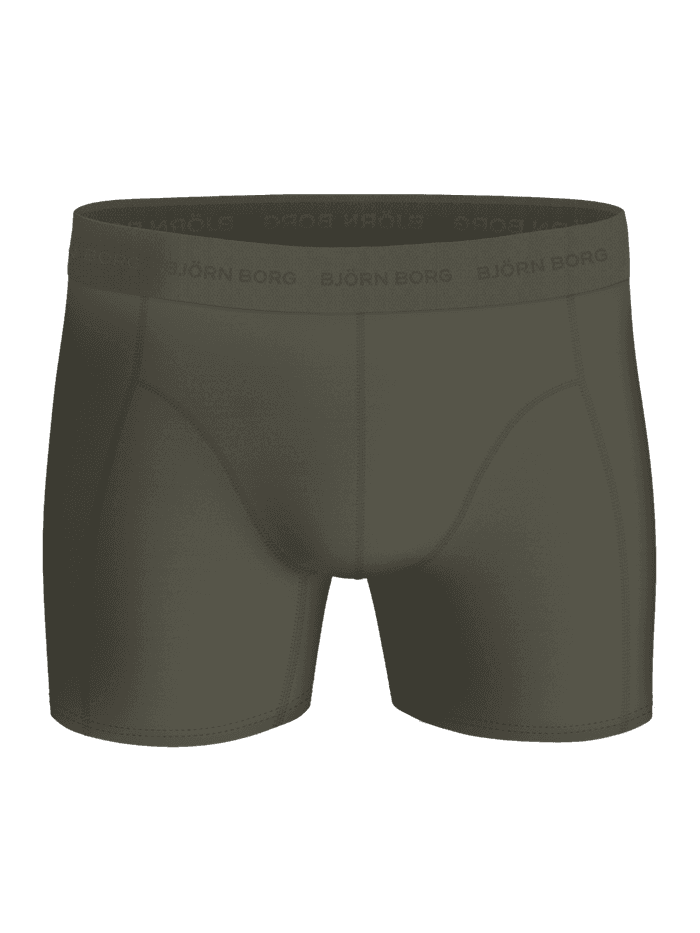 Microfiber Boxers 3-pack i grøn mikrofiber set forfra med en blød kvalitet og tonet logolinning. - Image 5