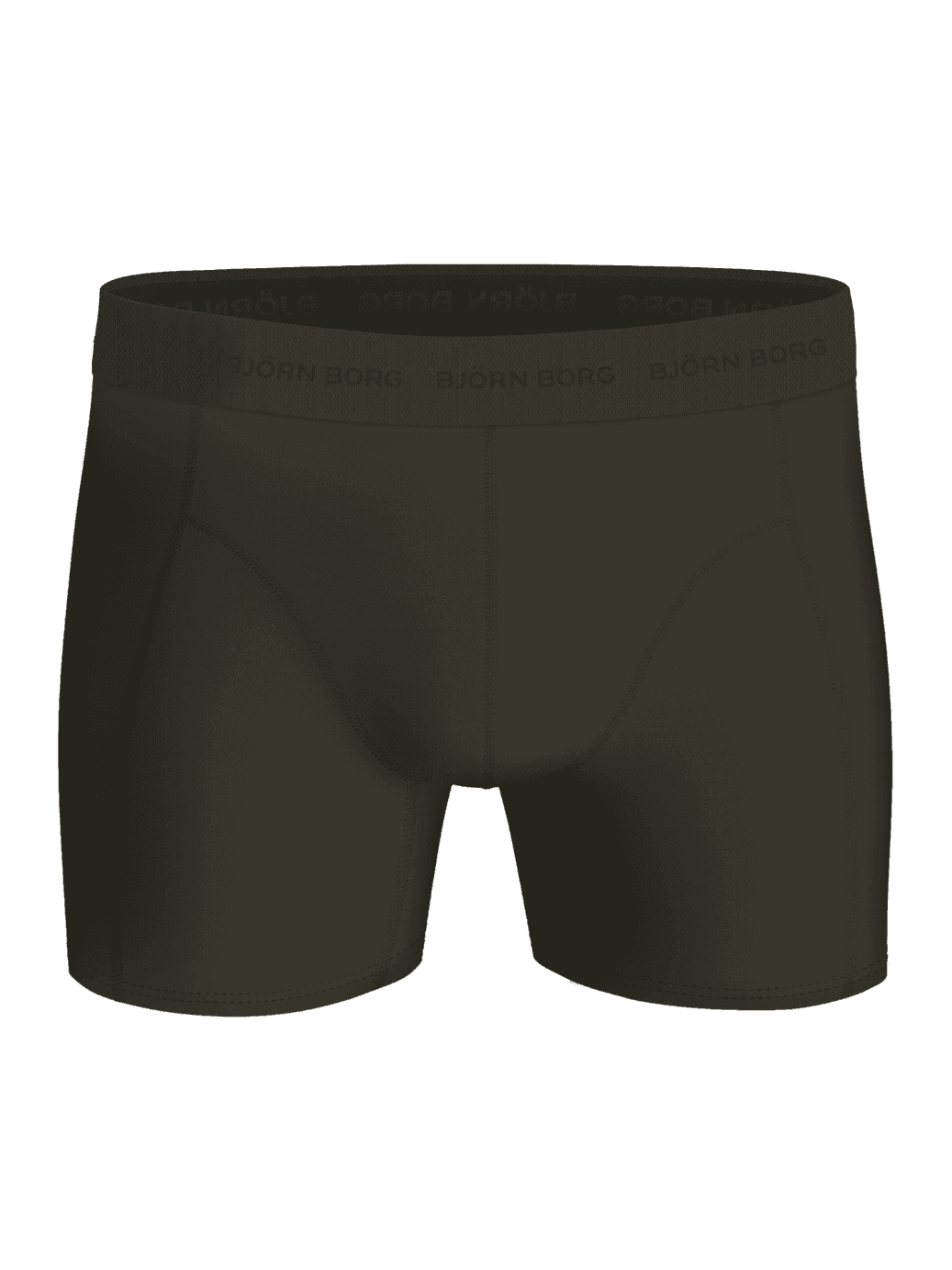 Front view of the green Microfiber Boxers 3-pack for men, with a tonal Björn Borg logo waistband and a supportive fit. - Image 4