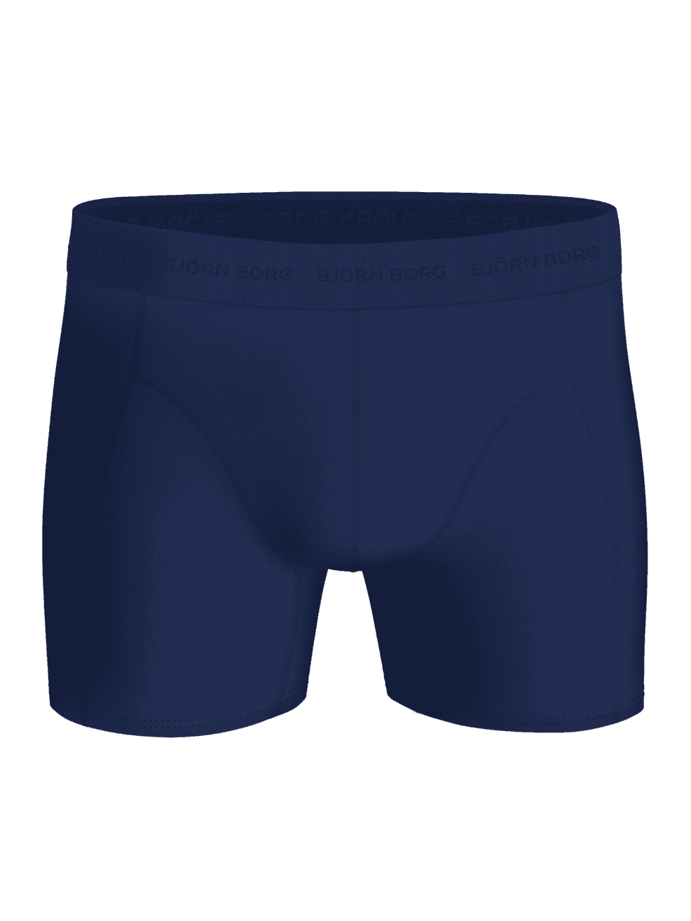 Front view of the navy blue Microfiber Boxers 3-pack, featuring a supportive fit and smooth microfiber material. - Image 2