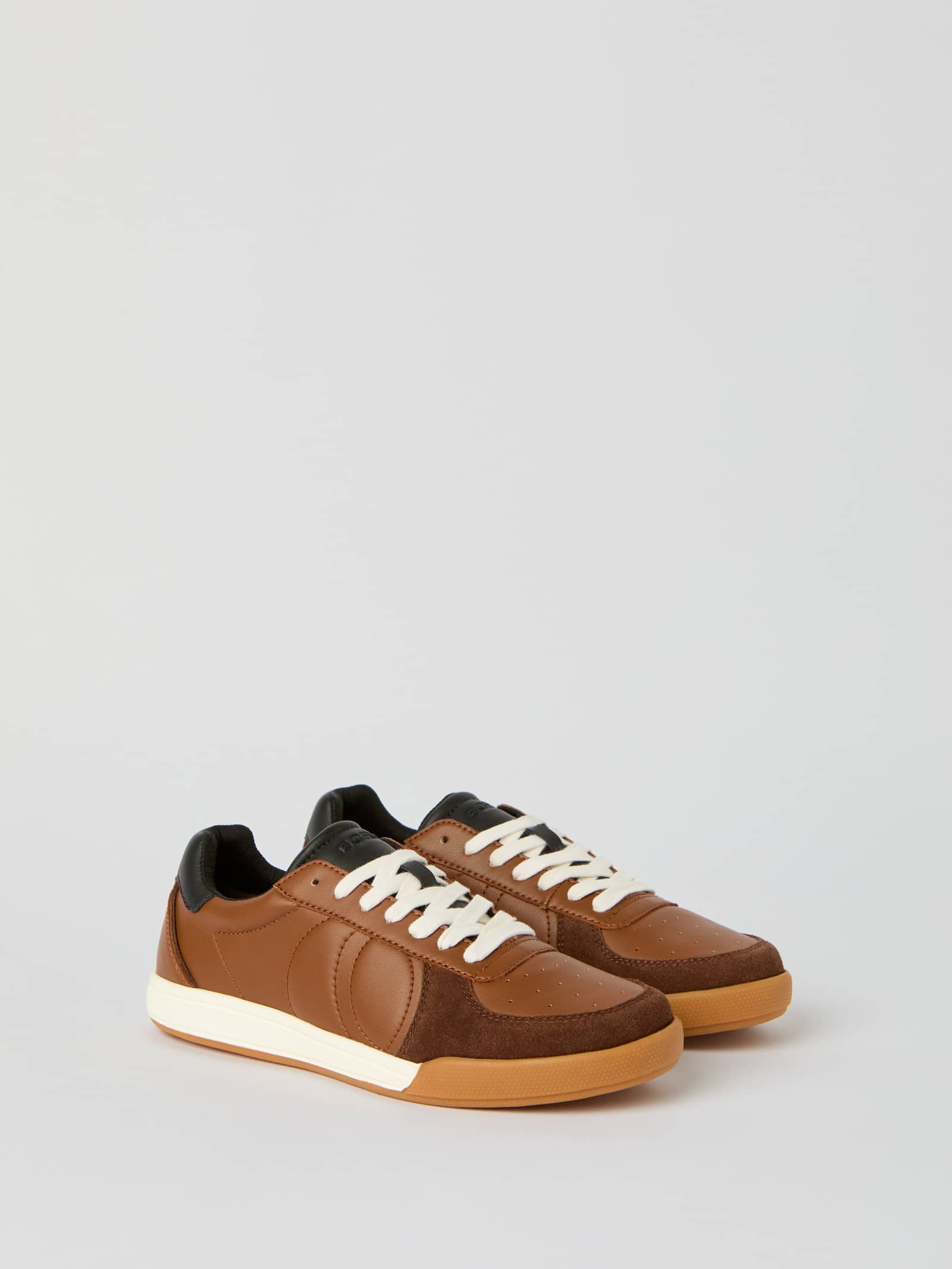 Björn Borg - Men's Volley Leather Sneakers Cognac Men - Image 1