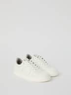 Women's Court WB Sneakers in White, a tennis-inspired shoe in synthetic leather with a black logo, offering style and fit.