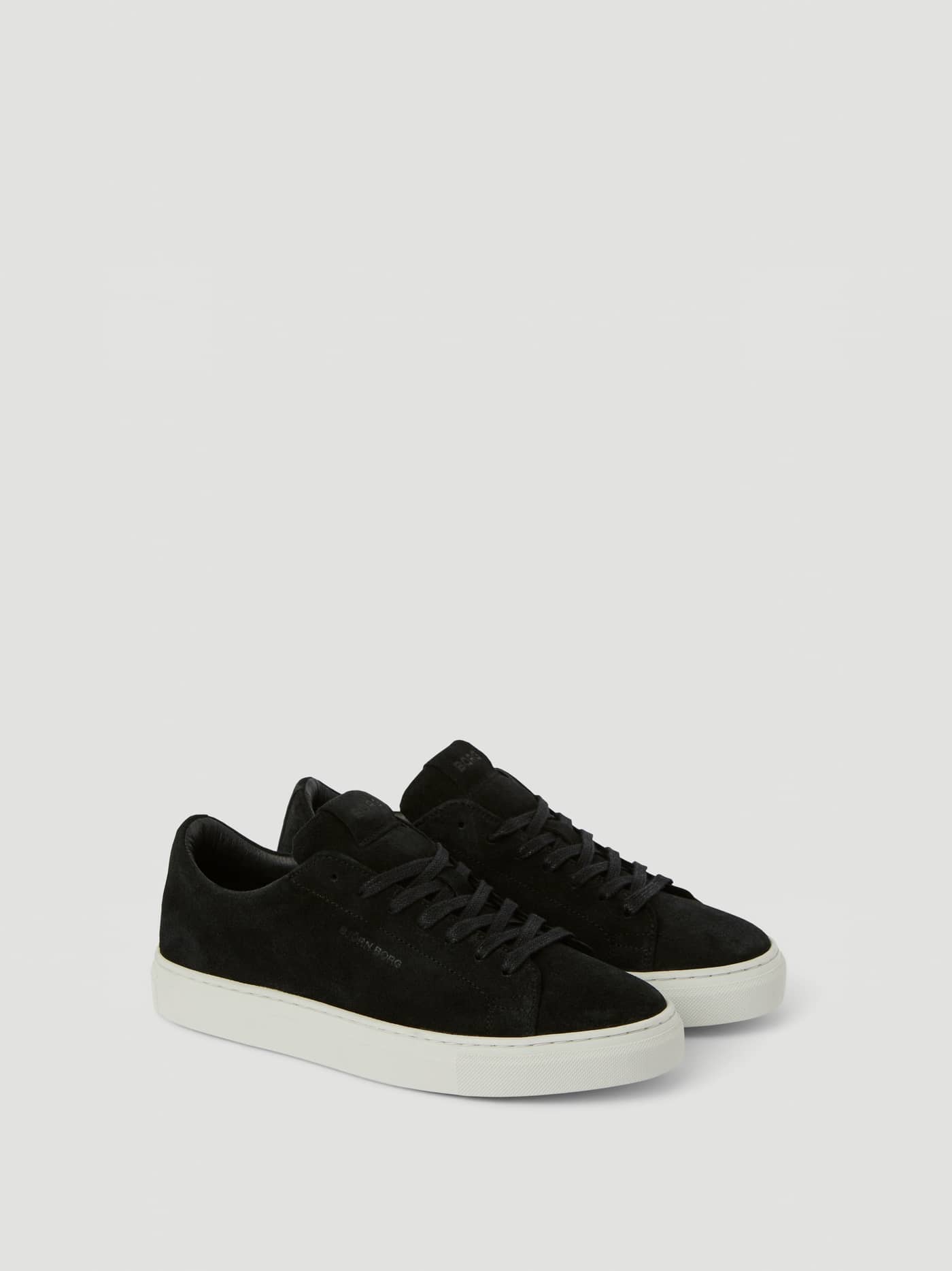 Schwarze Men's Classic Suede Sneakers aus Wildleder mit funktionalem Tennis-Design für einen stilvollen Freizeitlook. - Image 1