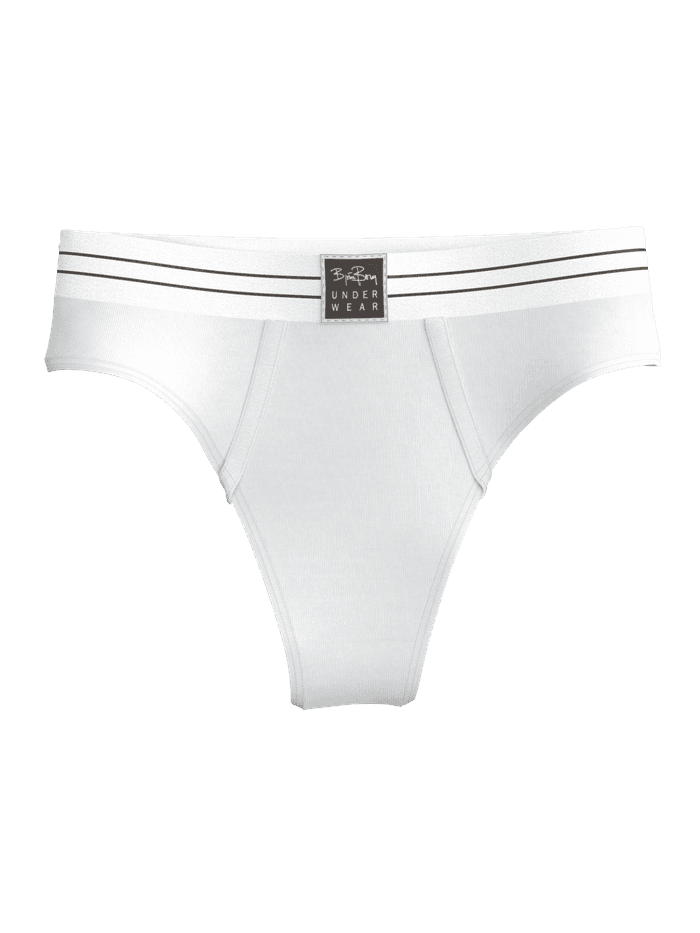 Vorderansicht der weißen Original Thongs 2-pack für Damen aus weichem Bio-Baumwoll-Stretch mit mittelhoher Passform. - Image 4