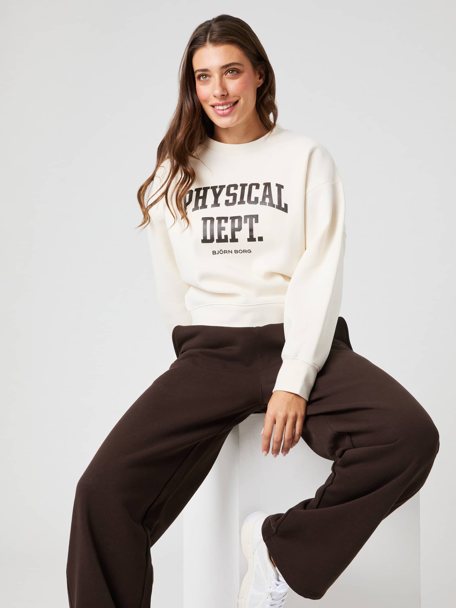 Björn Borg - Borg Boyfriend Sweatshirt Tofu Women - Image 1