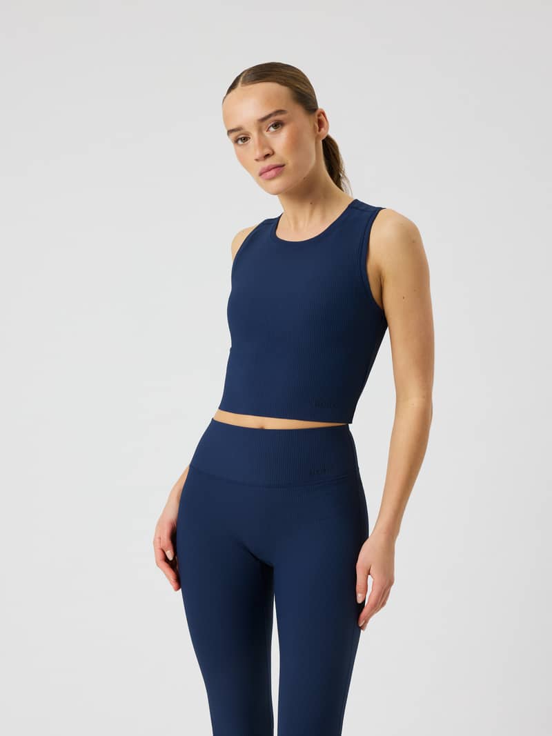 Studio Ribbed Cropped Tank Top