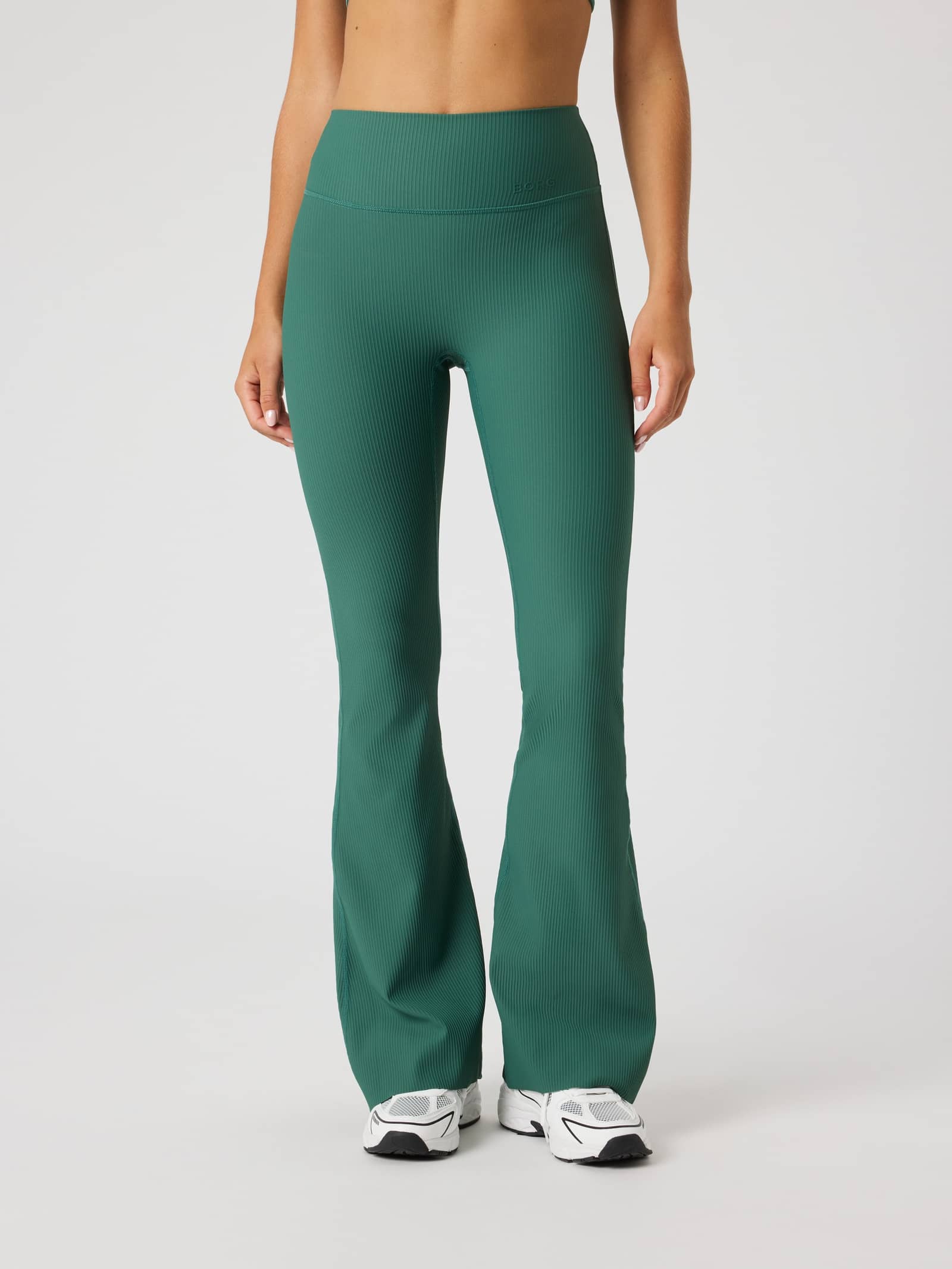 Björn Borg - Studio Ribbed Flare Tights Regular Mallard Green Dames - Image 1