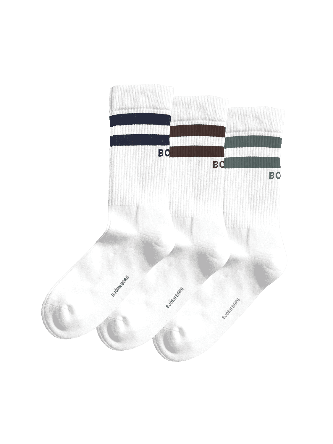 Björn Borg - Core Crew Socks 3-pack Stralend Wit Dames - Image 1