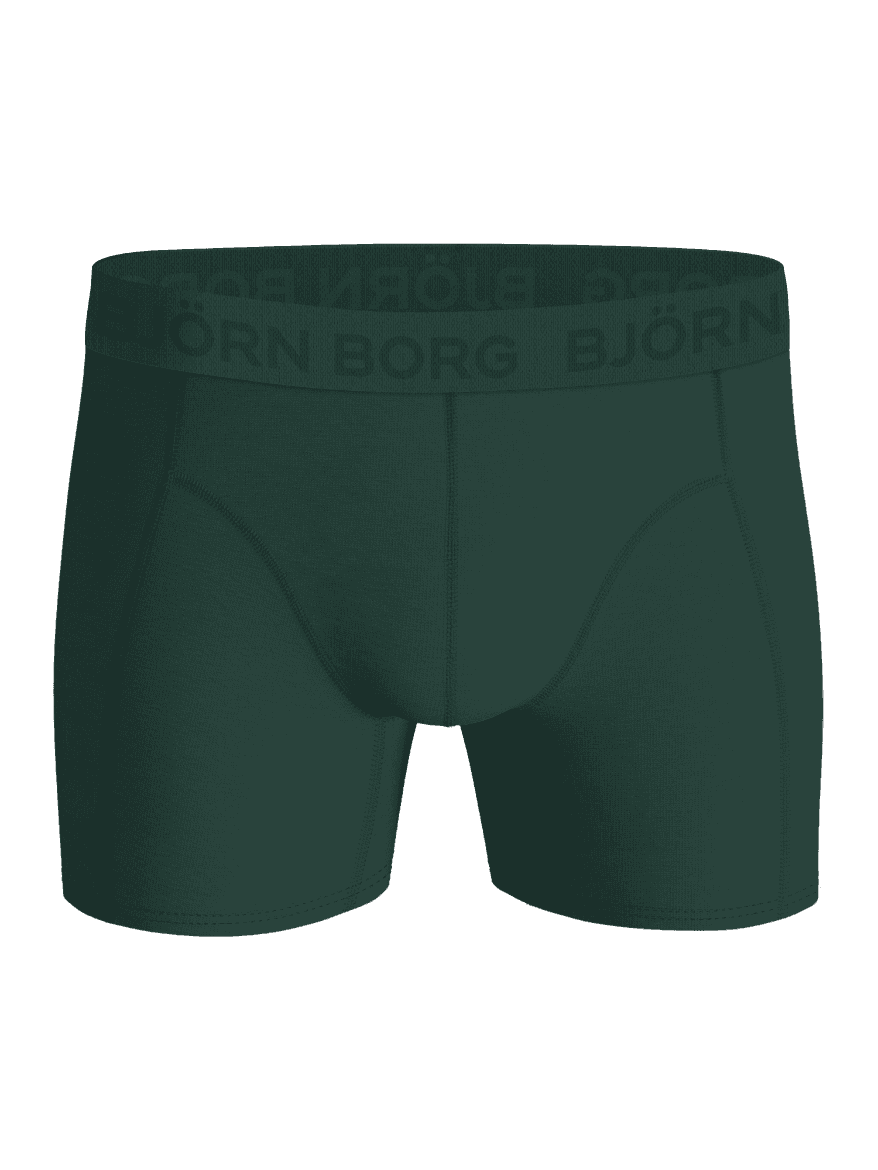 Cotton Stretch Boxers 3-pack in Grün in der Vorderansicht mit weichem Logo-Bund und funktioneller Passform für Herren. - Image 5
