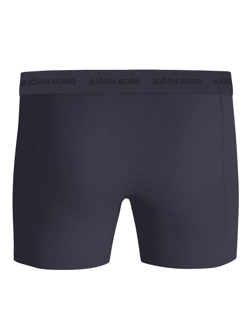 Vorderansicht der Cotton Stretch Boxers 3-pack in Blau, bequeme Boxer Briefs mit schwarzem Mikrofaser-Logobund. - Image 3