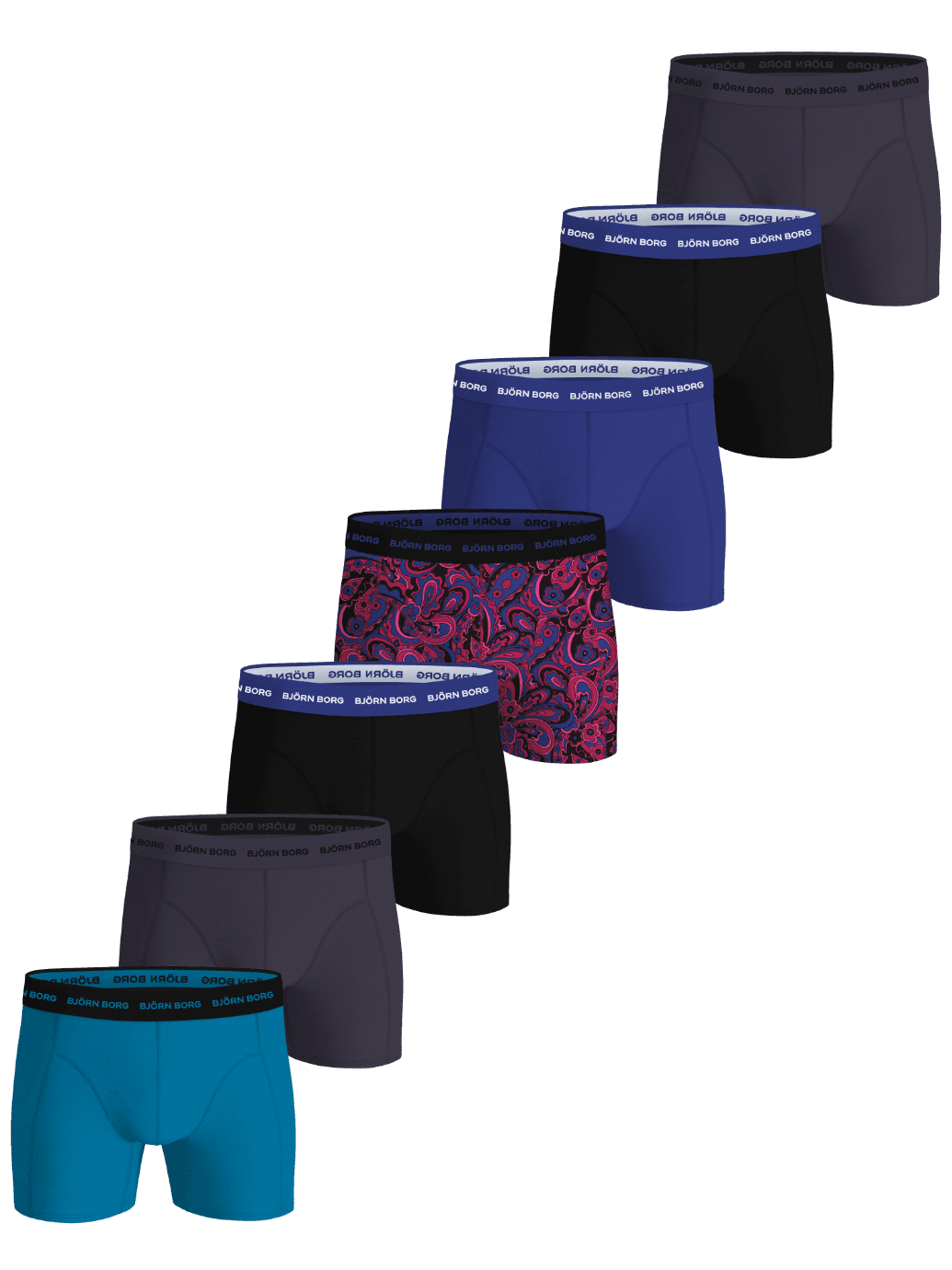 Björn Borg - Cotton Stretch Boxers 7-pack Multi Men - Image 1