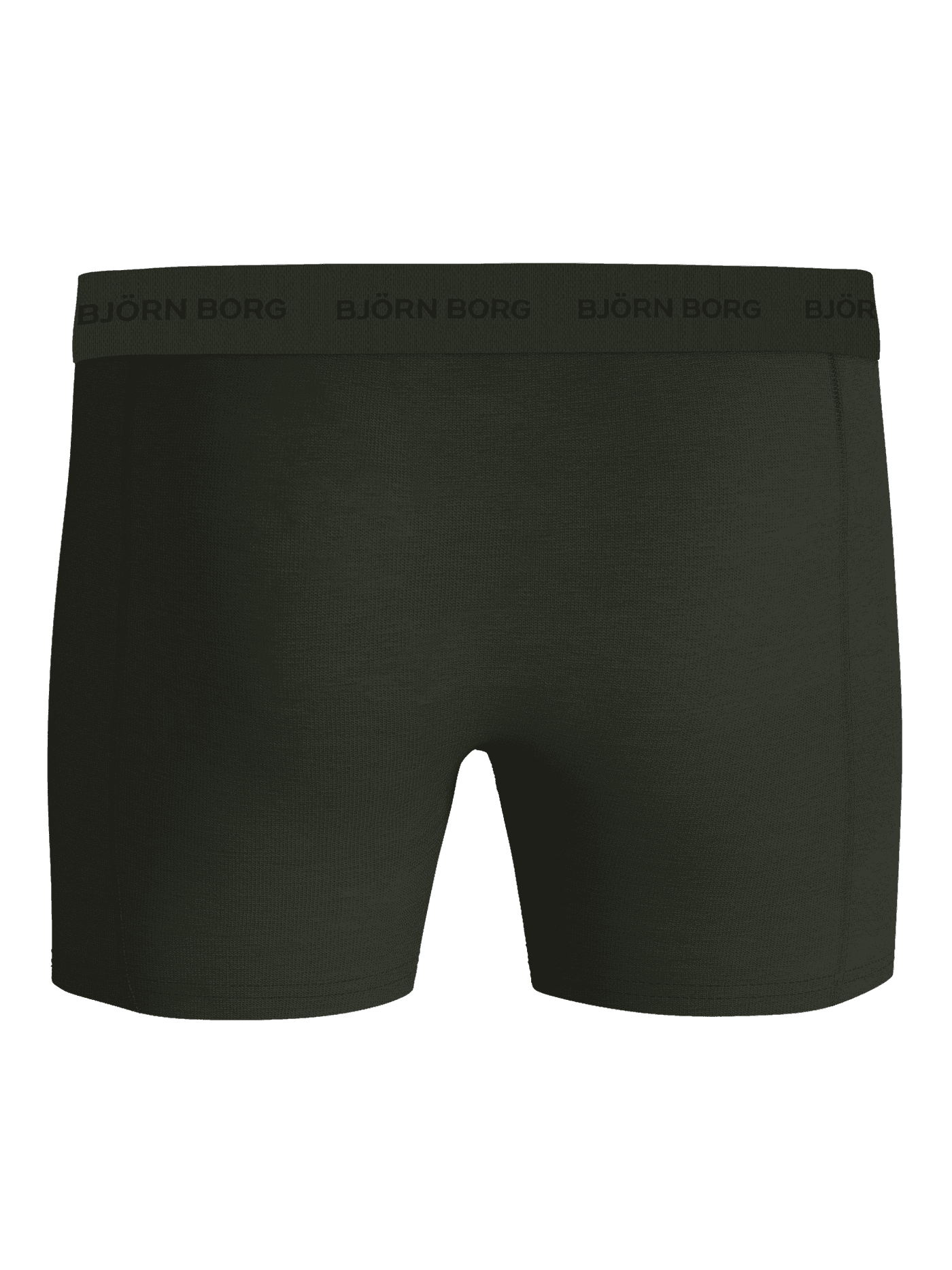 Front view of the Cotton Stretch Boxers 9-pack in green, featuring a soft microfibre logo waistband and premium cotton. - Image 3