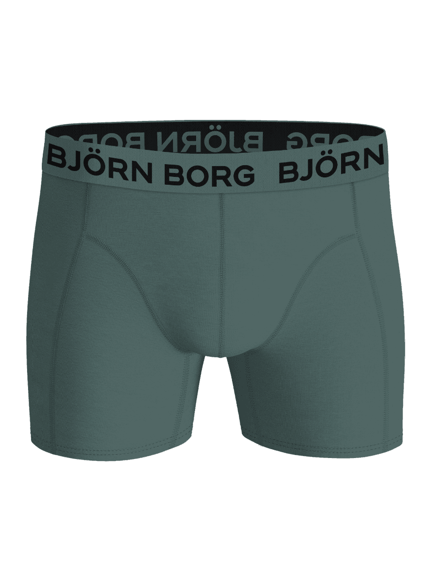 Bamboo Cotton Blend Boxers 3-pack boxer briefs in green with a black logo waistband and stylish, functional fit. - Image 5