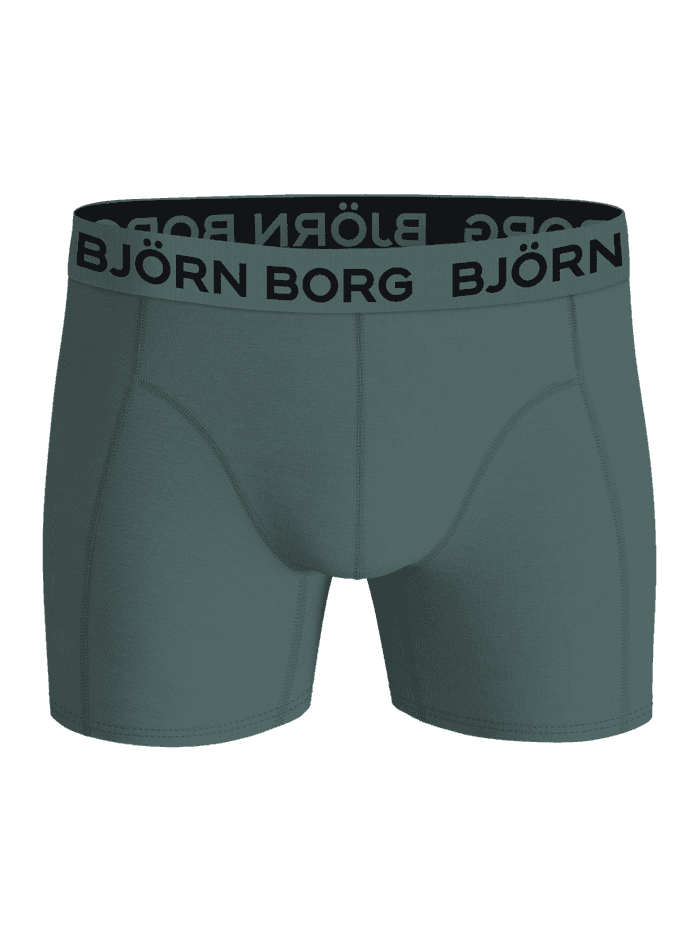 Bamboo Cotton Blend Boxers 3-pack boxer briefs in green with a black logo waistband and stylish, functional fit. - Image 5