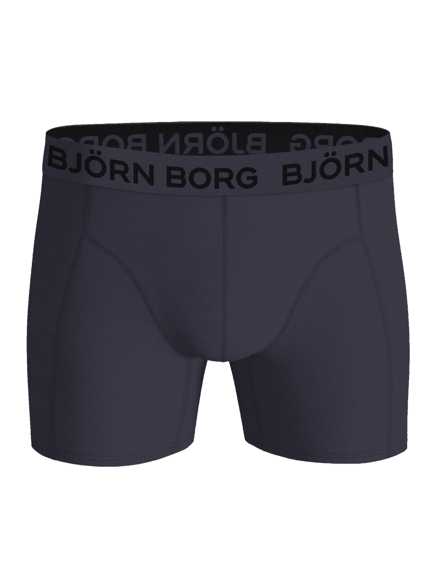 Front view of the grey Bamboo Cotton Blend Boxers 3-pack featuring soft bamboo cotton boxer briefs and a black logo. - Image 2