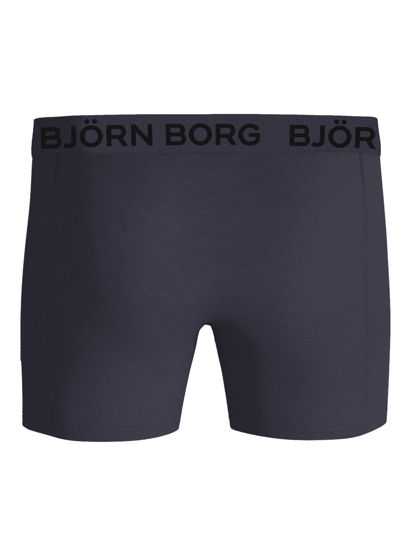 Front view of the grey Bamboo Cotton Blend Boxers 3-pack, soft bamboo-blend boxer briefs for men with a black logo. - Image 3