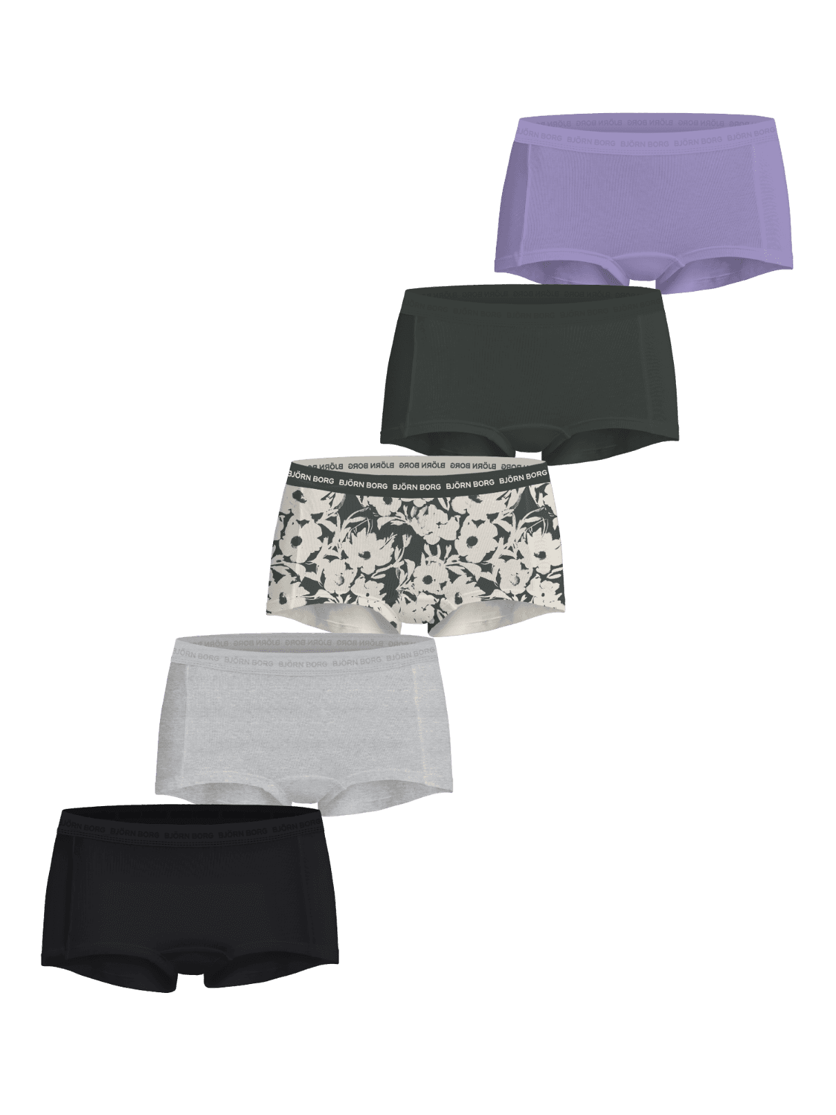 Björn Borg - Everyday Cotton Boxers Shorts 5-pack Multi Women - Image 1