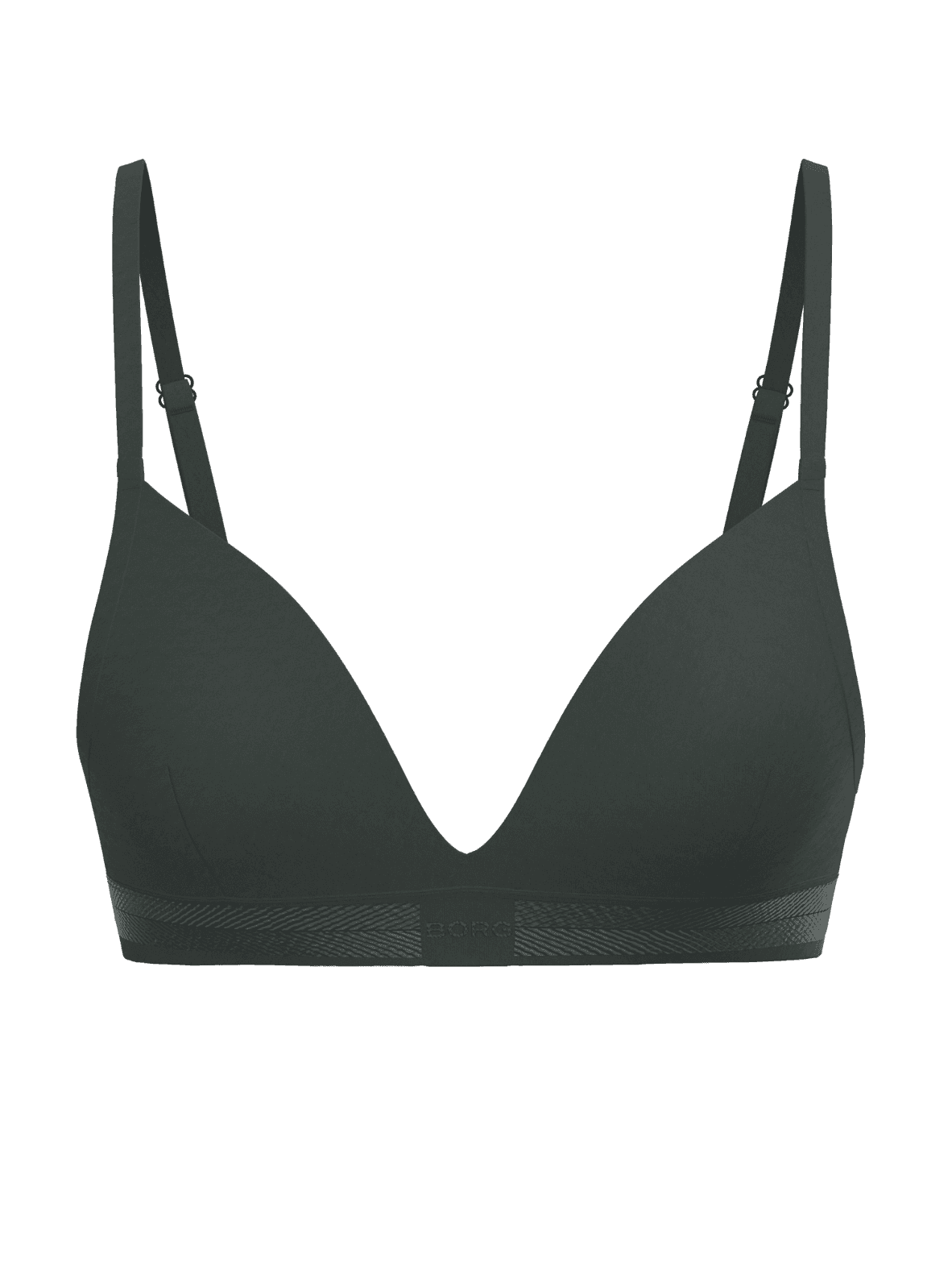 Soft Touch Bra i Grøn set forfra i blød Lyocell med stilfuld pasform og et tone-i-tone logobånd. - Image 2