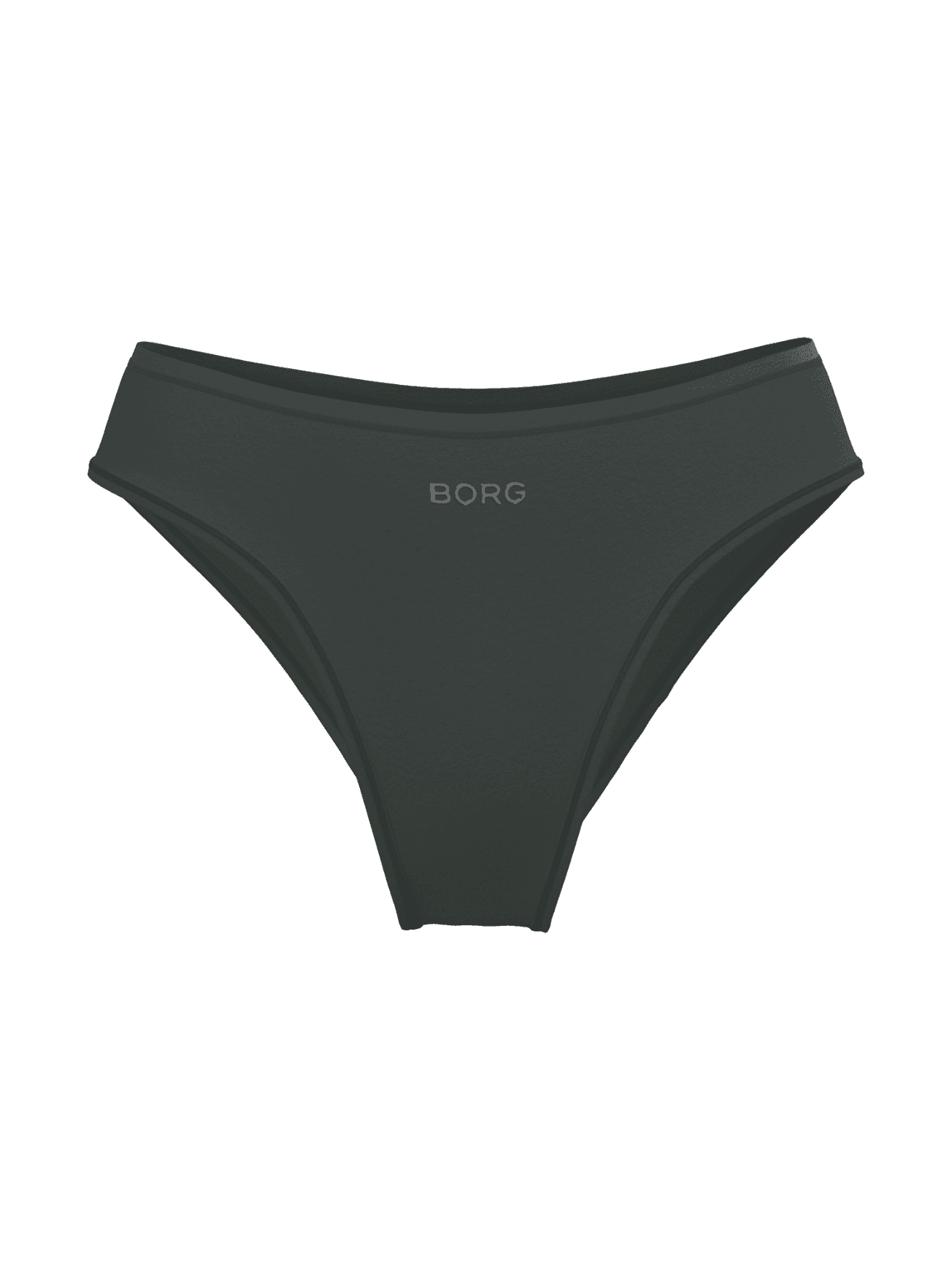 Gröna Soft Touch Cheeky Briefs 1-pack sedda framifrån i mjuk Lyocell Tencel med en ton-i-ton-logotyp. - Image 2