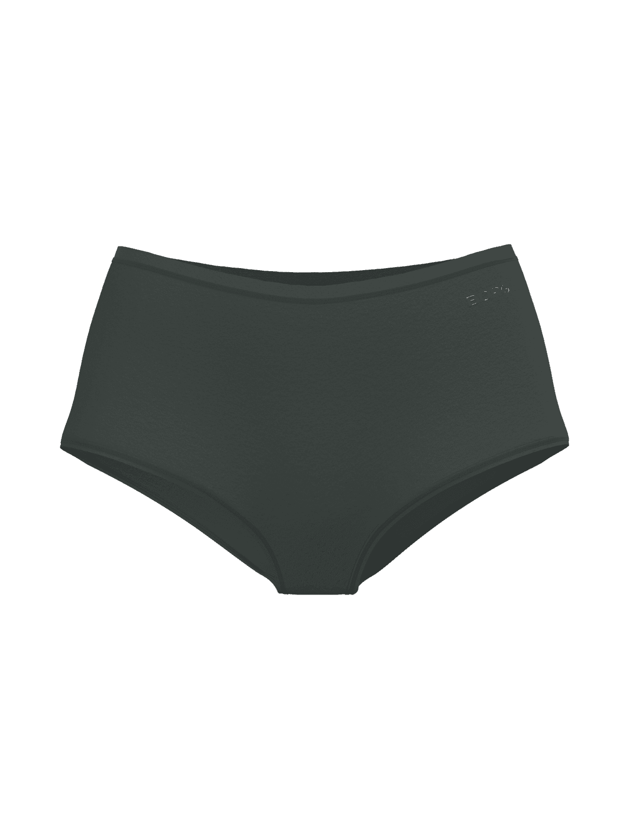 Vue de face du Soft Touch Highwaist Briefs 1-pack Vert en Lyocell Tencel à la coupe taille haute et logo tonal. - Image 1