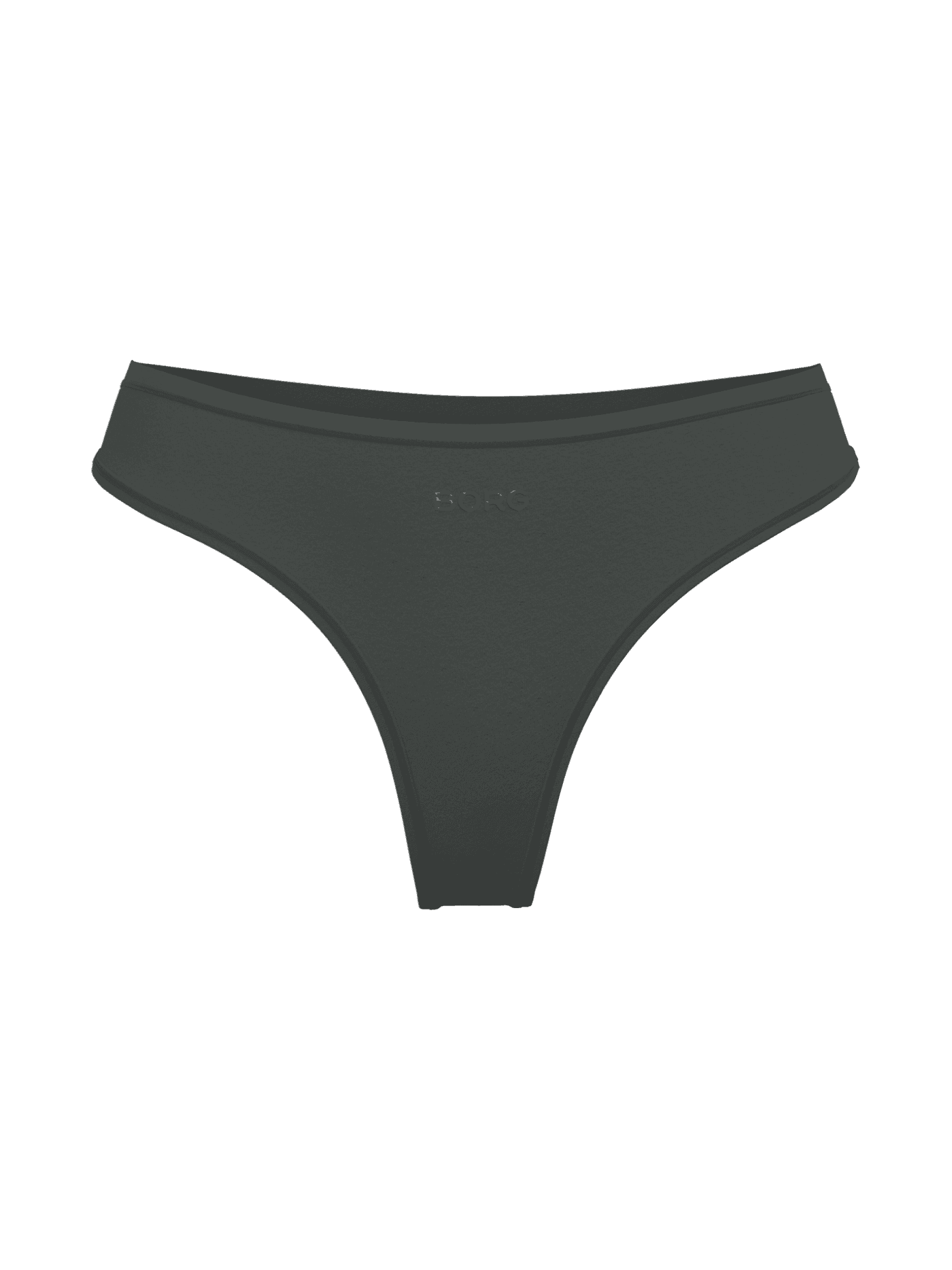 Gröna Soft Touch Thongs 1-pack i mjuk Lyocell Tencel med en medelhög midja och ton-i-ton-logotyp. - Image 1