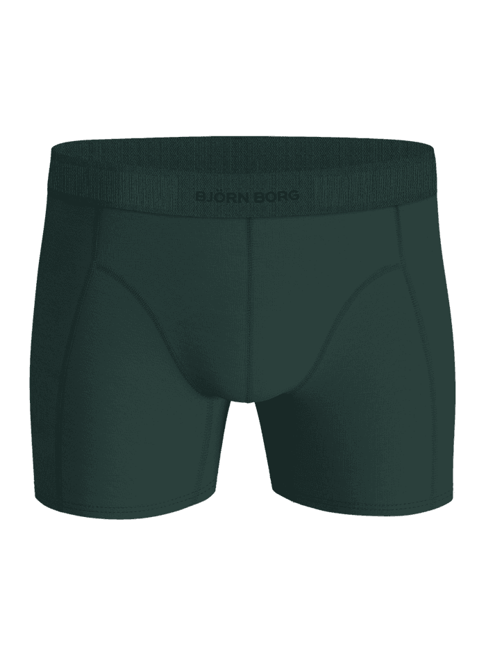 Organic Cotton Stretch Boxers 2-pack in green, featuring soft organic cotton boxer briefs and a logo elastic waistband. - Image 4