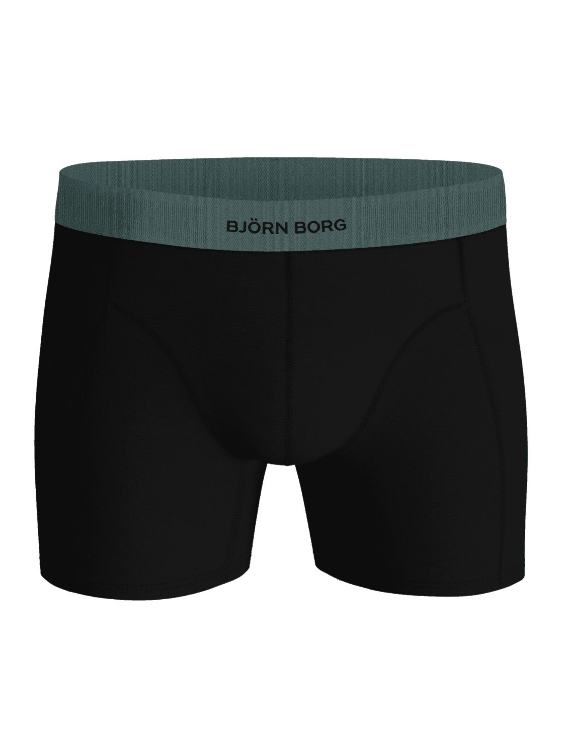 Organic Cotton Stretch Boxers 3-pack i Sort set forfra i økologisk bomuld med sort logo på taljen. - Image 2