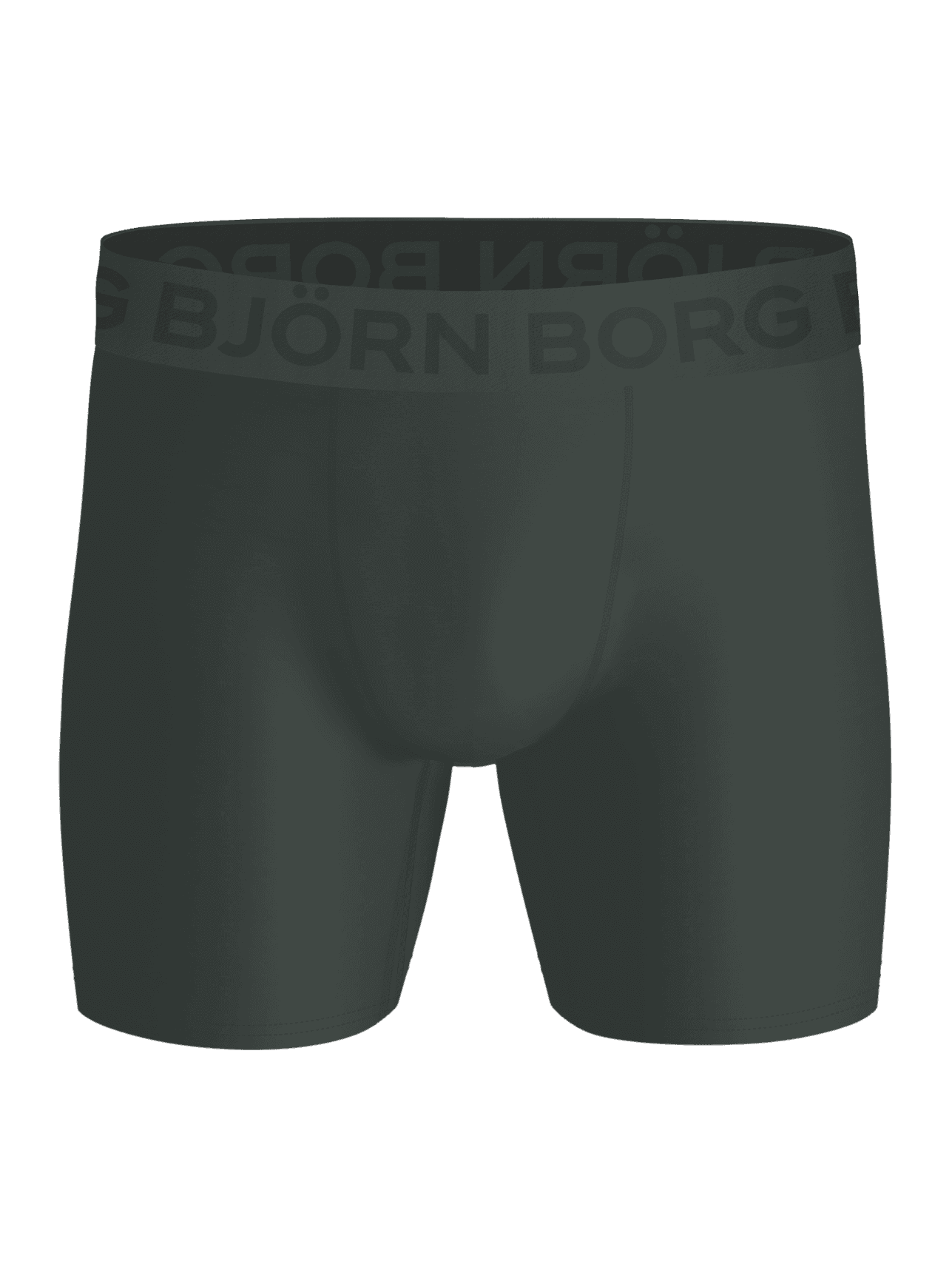Sports Lightweight Boxers 2-pack i grøn set forfra til træning i let microfiber med tonalt logo på elastikken. - Image 4