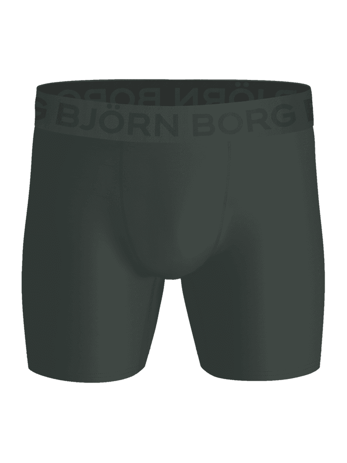 Sports Lightweight Boxers 2-pack i grøn set forfra til træning i let microfiber med tonalt logo på elastikken. - Image 4