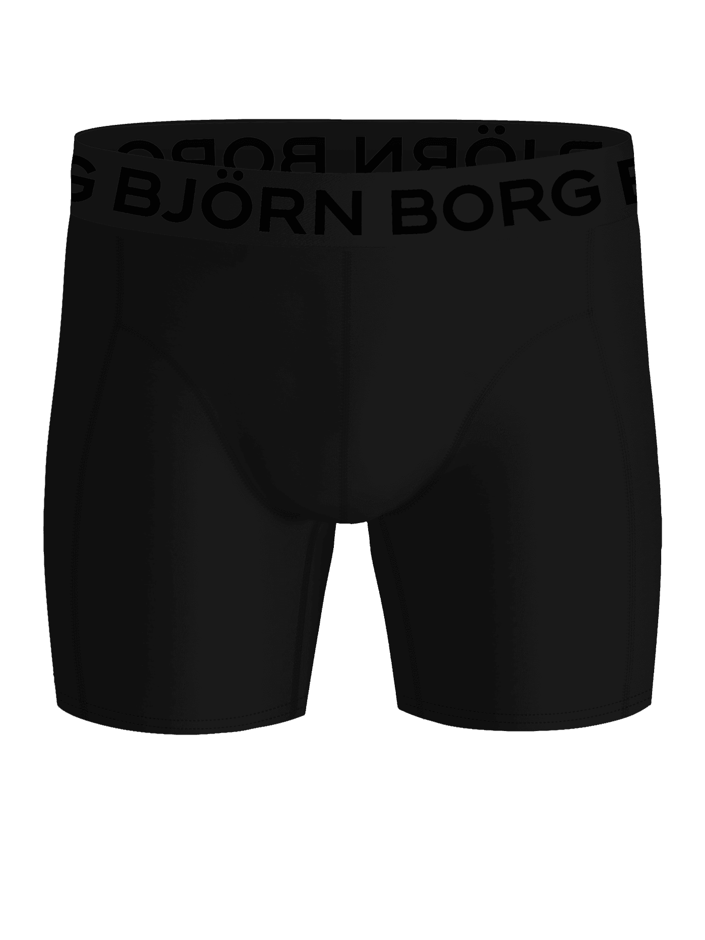 Sports Lightweight Boxers 2-pack i sort let microfiber til træning med sort logolinning set forfra. - Image 2