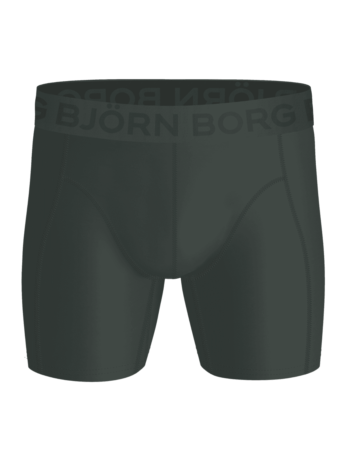 Sports Lightweight Boxers 2-pack i grøn mikrofiber set forfra med tonalt logo til træning. - Image 4