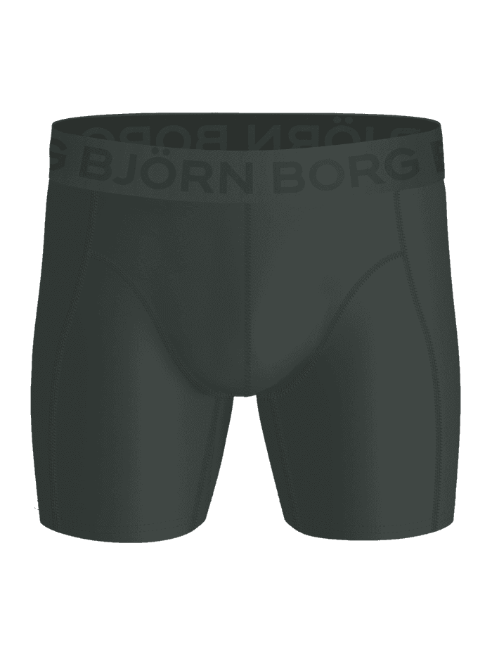 Sports Lightweight Boxers 2-pack i grøn mikrofiber set forfra med tonalt logo til træning. - Image 4