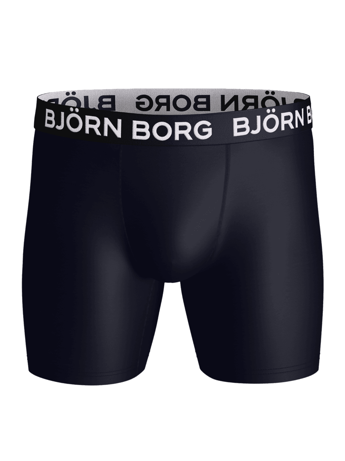 Sports Microfiber Boxers 5-pack in marineblauw van microfiber met wit logo voor training, vooraanzicht. - Image 2