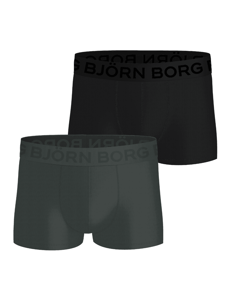 Sports Mesh Trunks 2-pack in zwart en groen van performance mesh stof voor training en superieur ademend vermogen. - Image 1