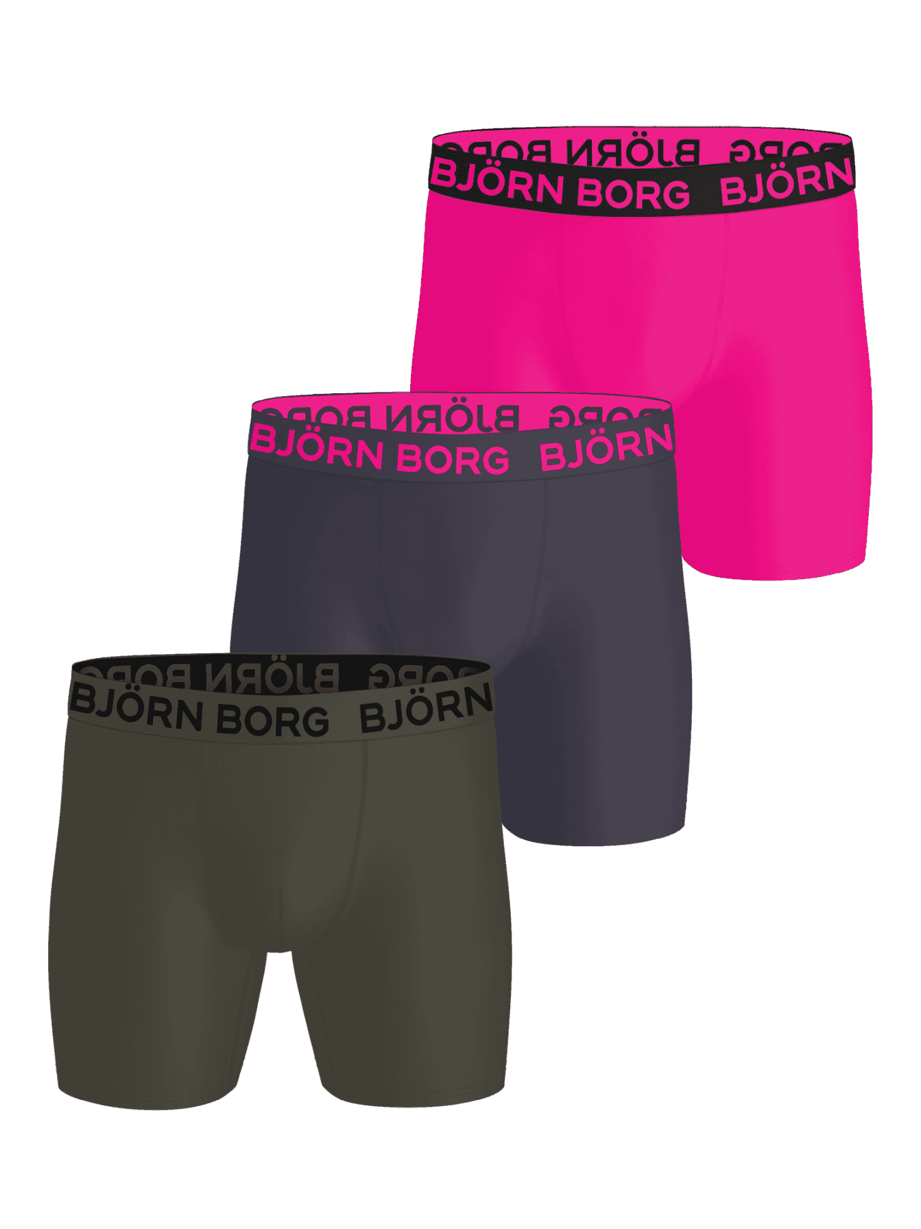 Björn Borg - Sports Microfiber Boxers 3-pack Multi Herr - Image 1