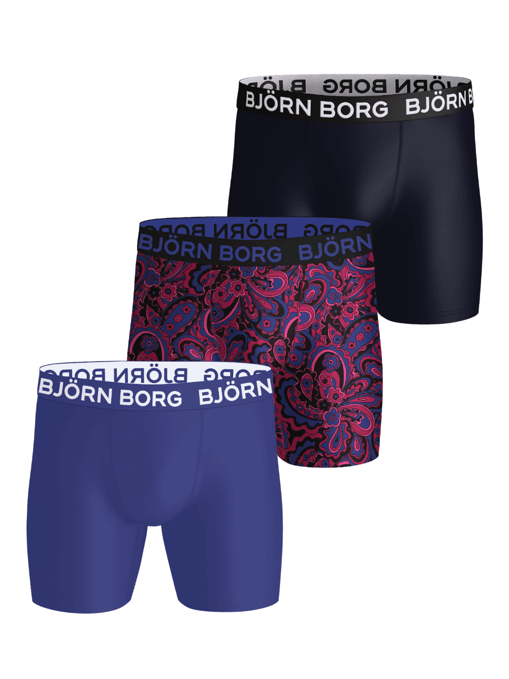 Björn Borg - Sports Microfiber Boxers 3-pack Multi Herr - Image 1