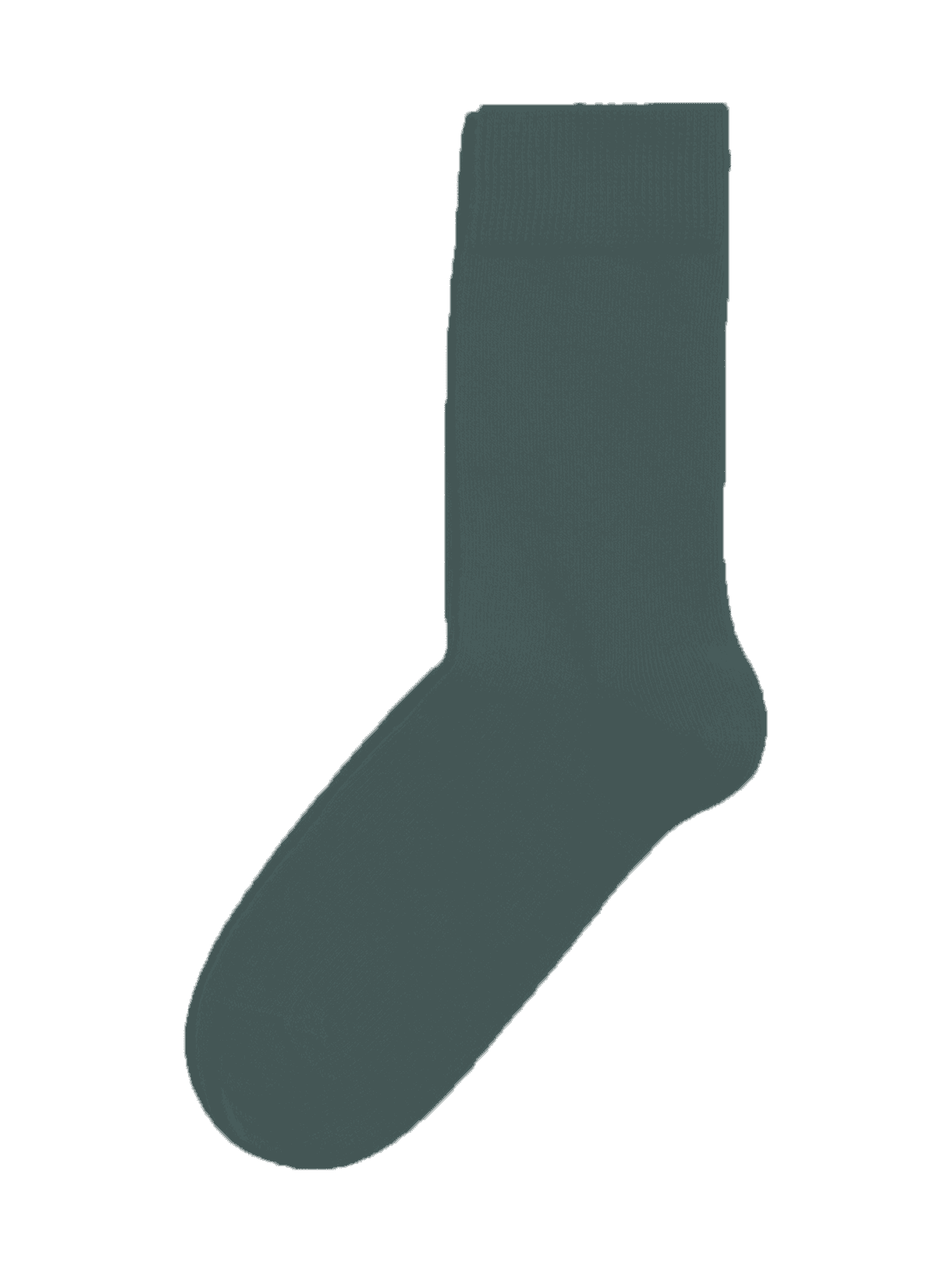 Side view of the green Björn Borg Essential Socks 10-pack featuring a soft cotton blend and ribbed cuff. - Image 5