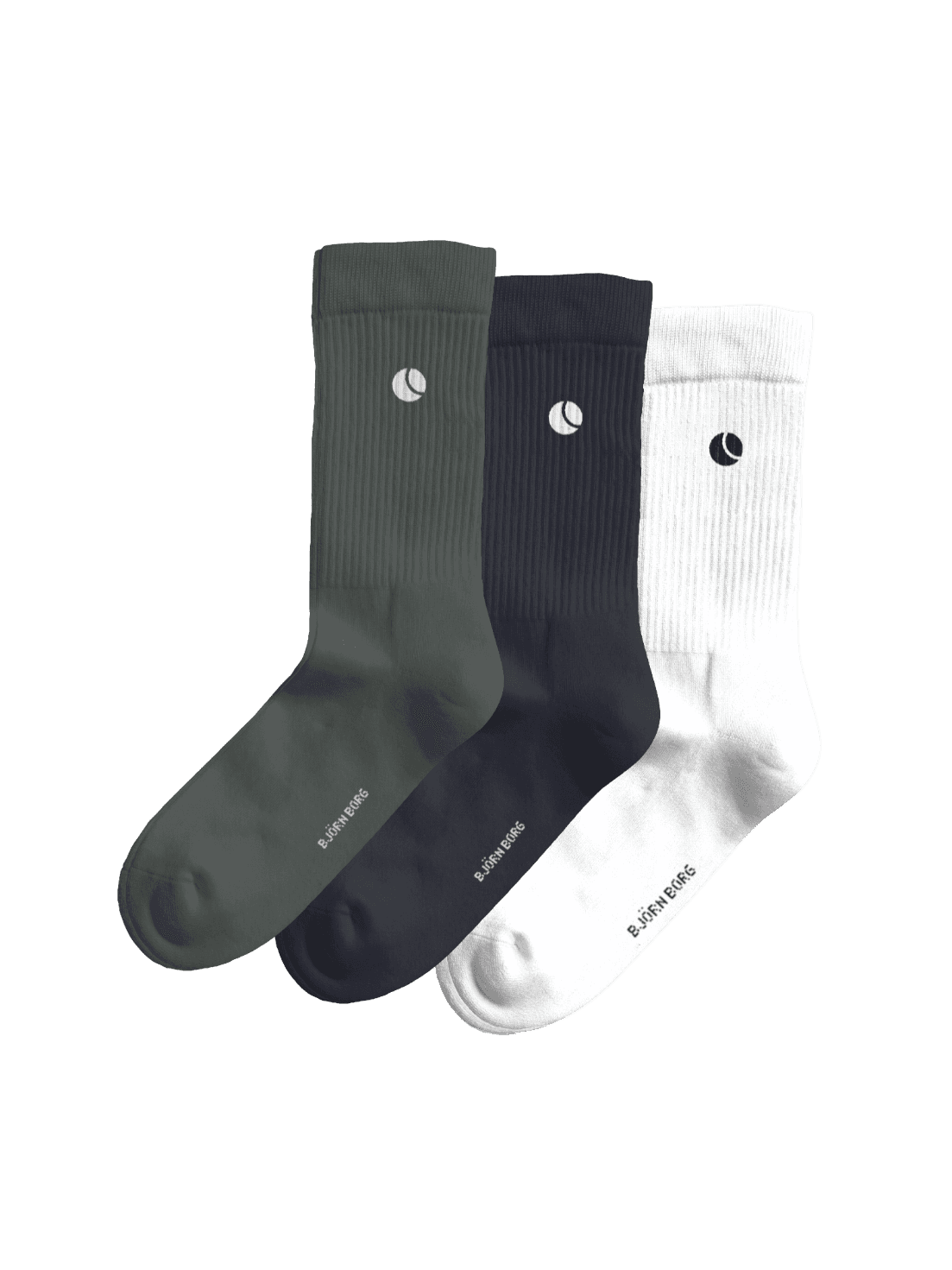 Björn Borg - Core Crew Socks 3-pack Multi Women - Image 1