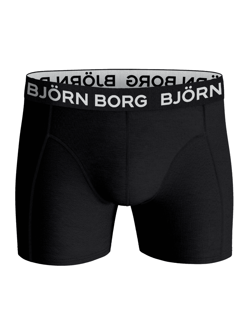 Cotton Stretch Boxers 7-pack i svart för kids med ett signaturmidjeband och vit logotyp i mjuk bomullsstretch. - Image 4