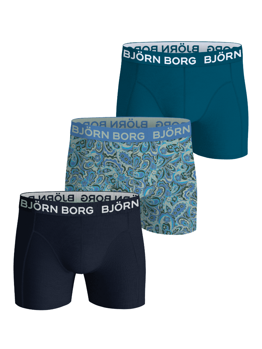 Björn Borg - Cotton Stretch Boxers 3-pack Multi Barn - Image 1