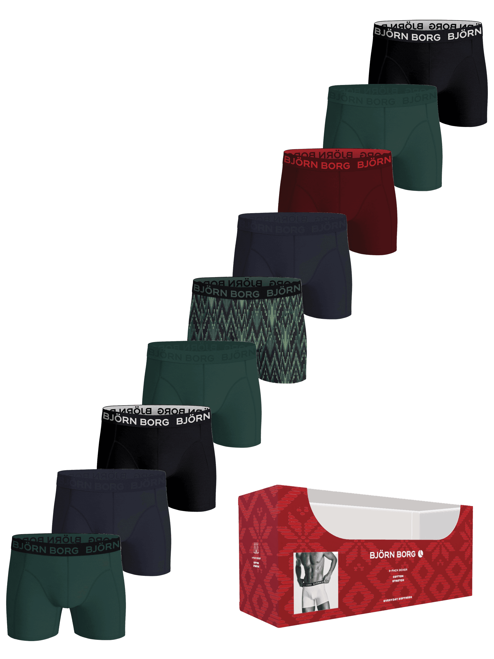 Björn Borg - Cotton Stretch Boxers 9-pack Multi Men - Image 1