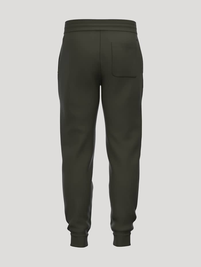 Achteraanzicht van de Borg Essential 1 Tapered Sweatpants in Rosin (Groen) met een taps toelopende pasvorm voor tennis. - Image 2