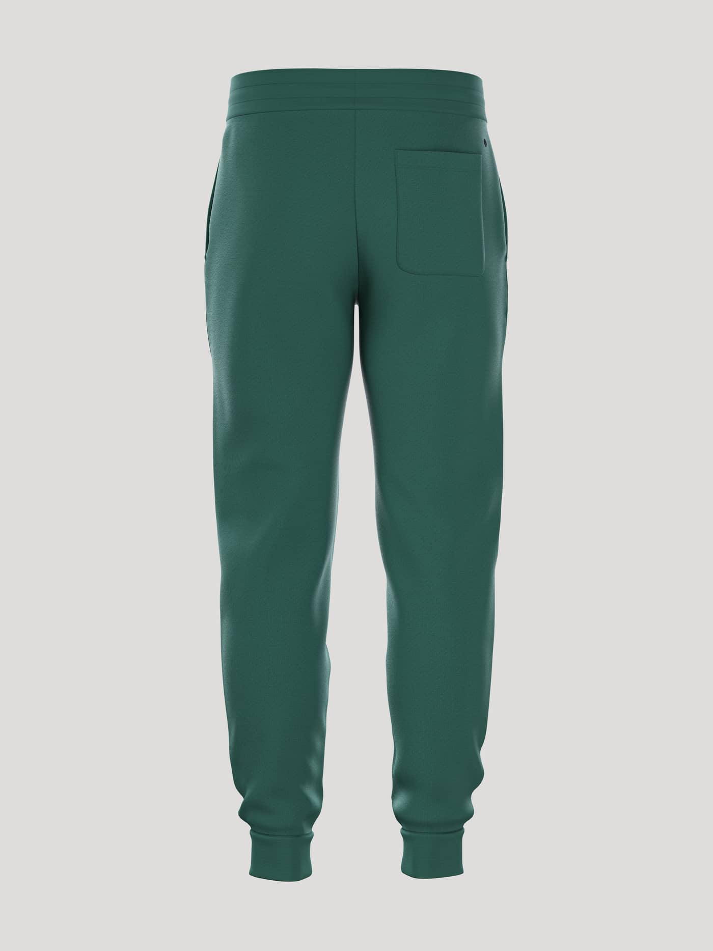 Borg Essential 1 Tapered Sweatpants i Posy Green (Grøn) set bagfra med en baglomme og tennisbold-print til tennis. - Image 3