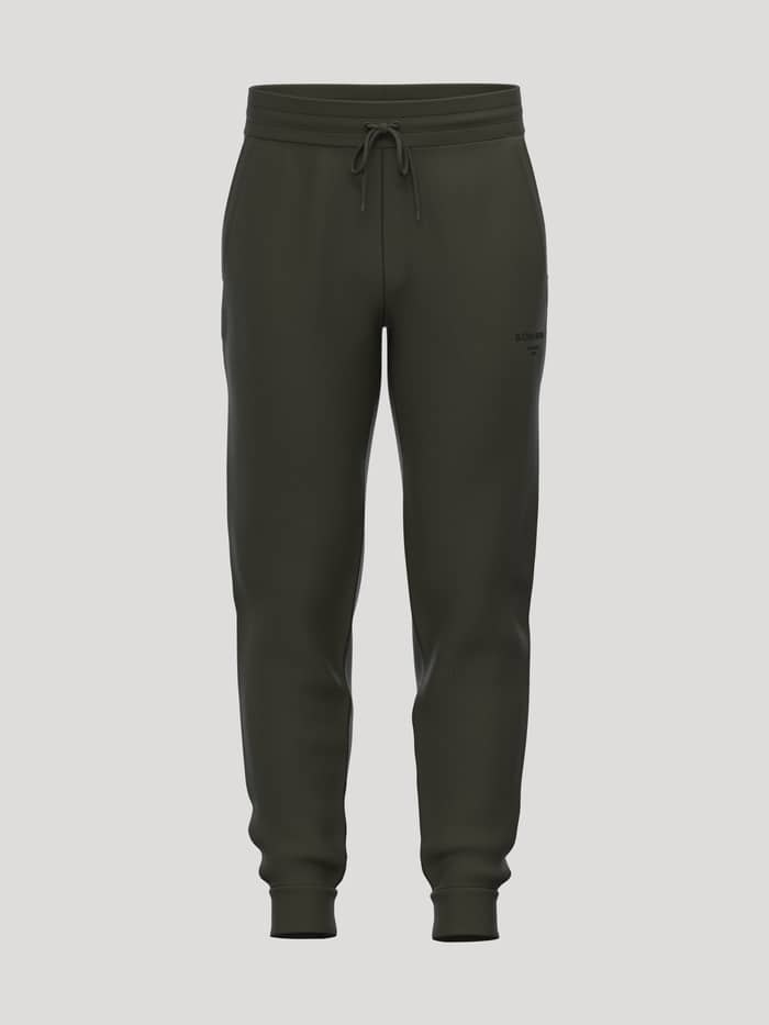 Borg Essential 1 Tapered Sweatpants in Rosin (Green) featuring a tapered fit, drawstring waist, and ribbed cuffs.