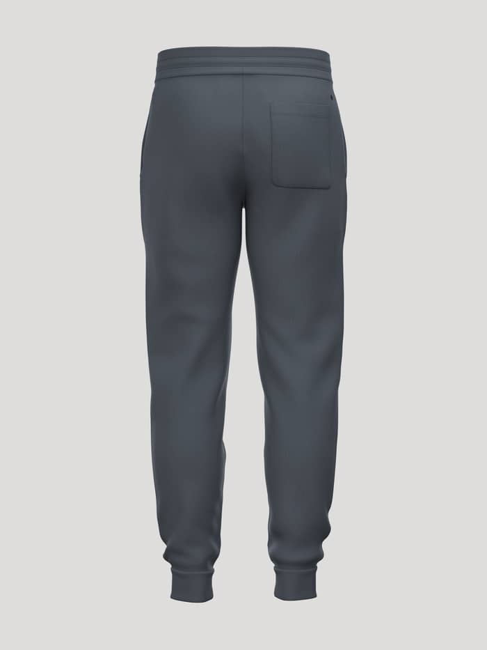 Back view of the Borg Essential 1 Tapered Sweatpants in turbulance grey showing the back pocket and elastic waistband.