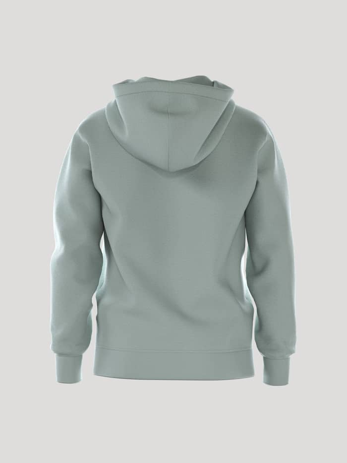 Achteraanzicht van de heren Borg Essential 3 Hoodie in Slate Gray (Groen), een stijlvol en functioneel design voor tennis. - Image 3