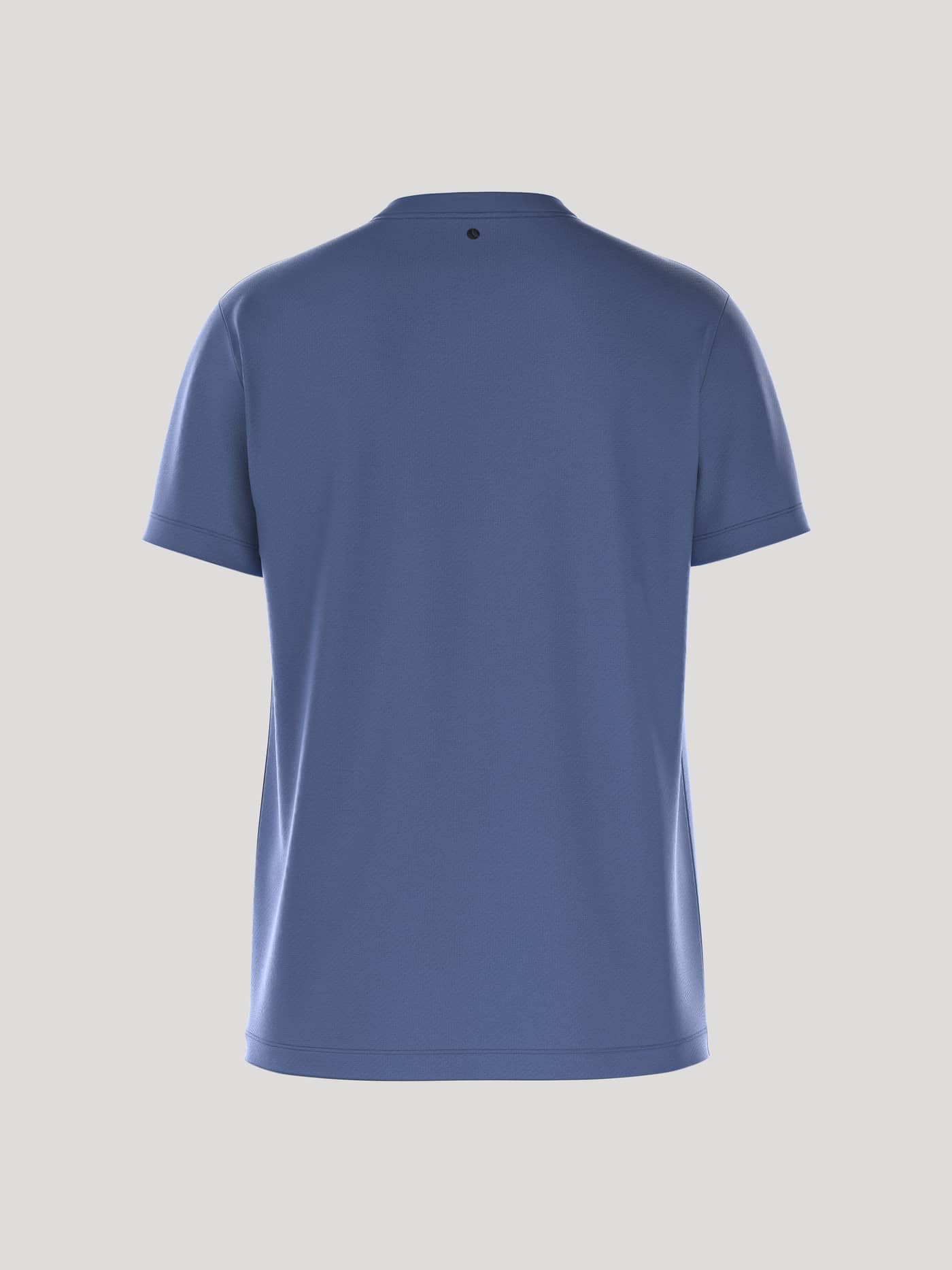 Borg Essential 4 T-Shirt i Coastal Fjord (Blå) set bagfra i blød bomuld med et raffineret tennisbold-broderi. - Image 3