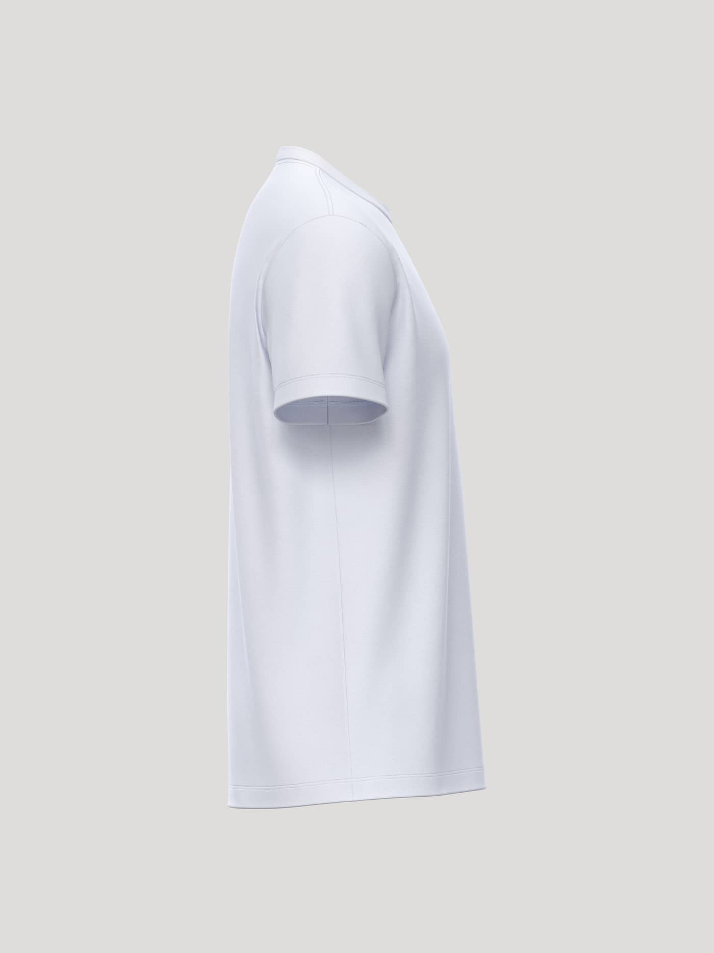 Borg Essential 4 T-Shirt i Brilliant White (Hvid) set fra siden i blød bomuld for daglig komfort. - Image 4